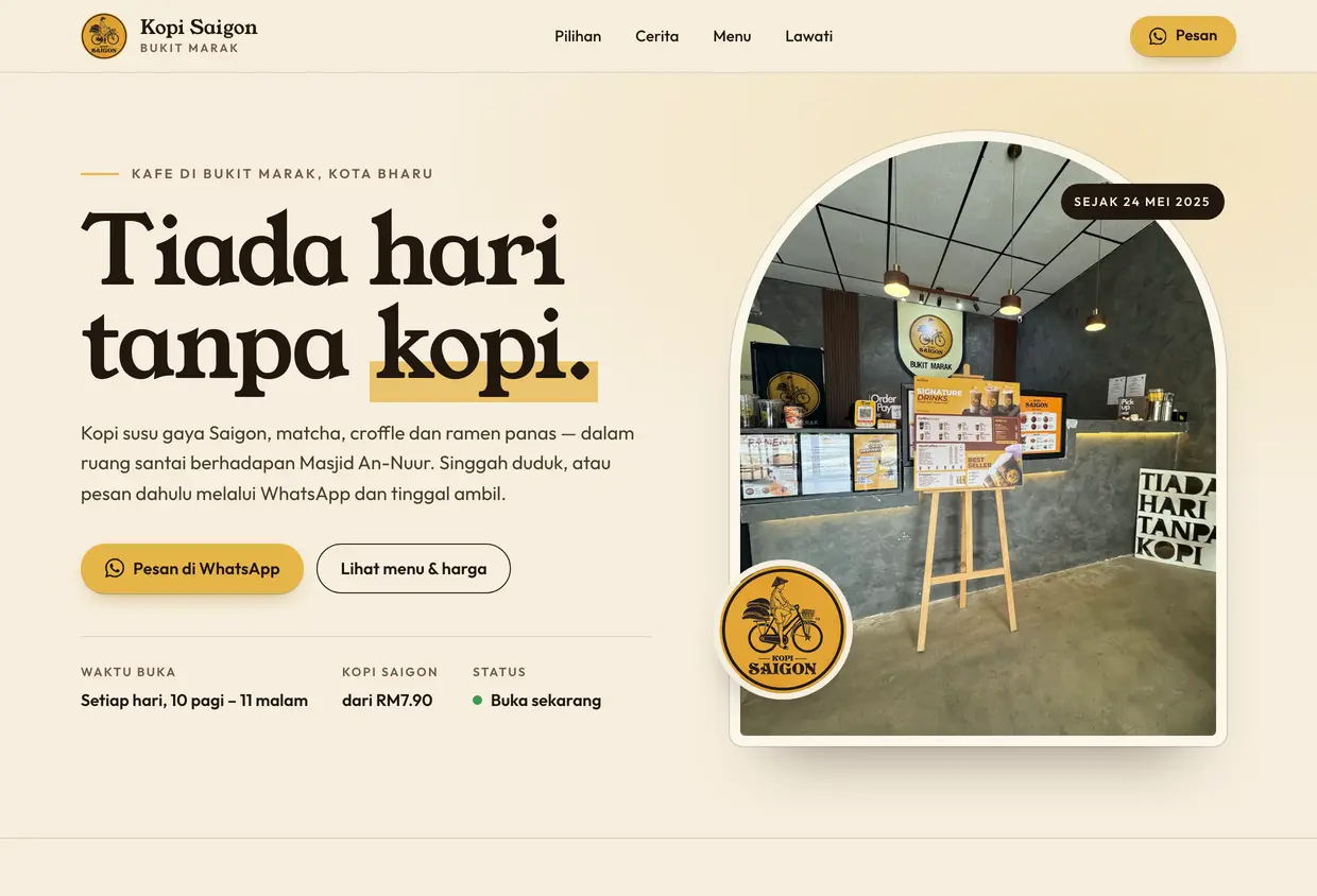 Kopi Saigon Bukit Marak — Cafe